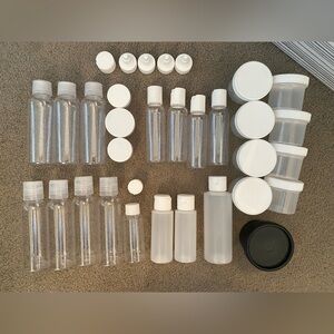 Clear and White Travel Bottle Set